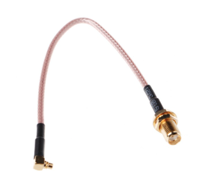 SMA Female to MMCX Male Right Angle Pigtail Cable RG316 15cm